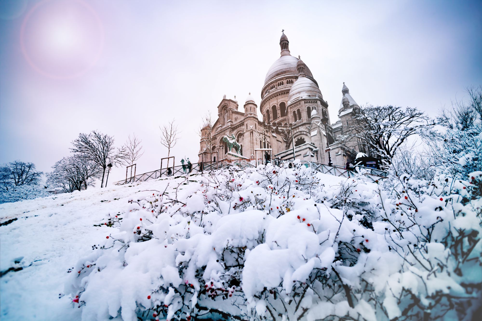 Basilique du Sacré-Cœur sous la neige